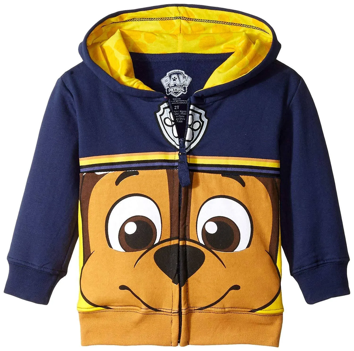 Nickelodeon Boys' Paw Patrol Character Big Face Zip-up Hoodies