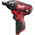 Milwaukee 2401-20 M12 12-Volt Lithium-Ion Cordless 1/4 in. Hex Screwdriver (Tool-Only)