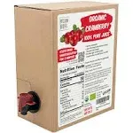 Organic Cranberry Juice Box 101.4 Fl Oz | 100% Pure Cranberry Juice, No Added Sugar, Not From Concentrate | Vegan, Organic, Non GMO, Natural Unsweetened Cranberry Juice