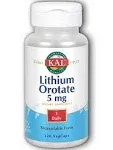 Kal Lithium Orotate, 5 mg, Vegetarian Capsule - 120 count