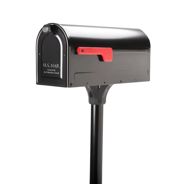 MB1 Post Mount Mailbox and Post Kit (Black), Architectural Mailboxes