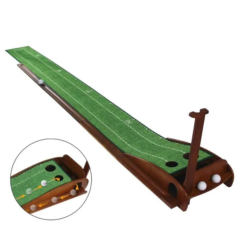  Putting Green with Ball Return,Golf Practice Training Indoor putting mat