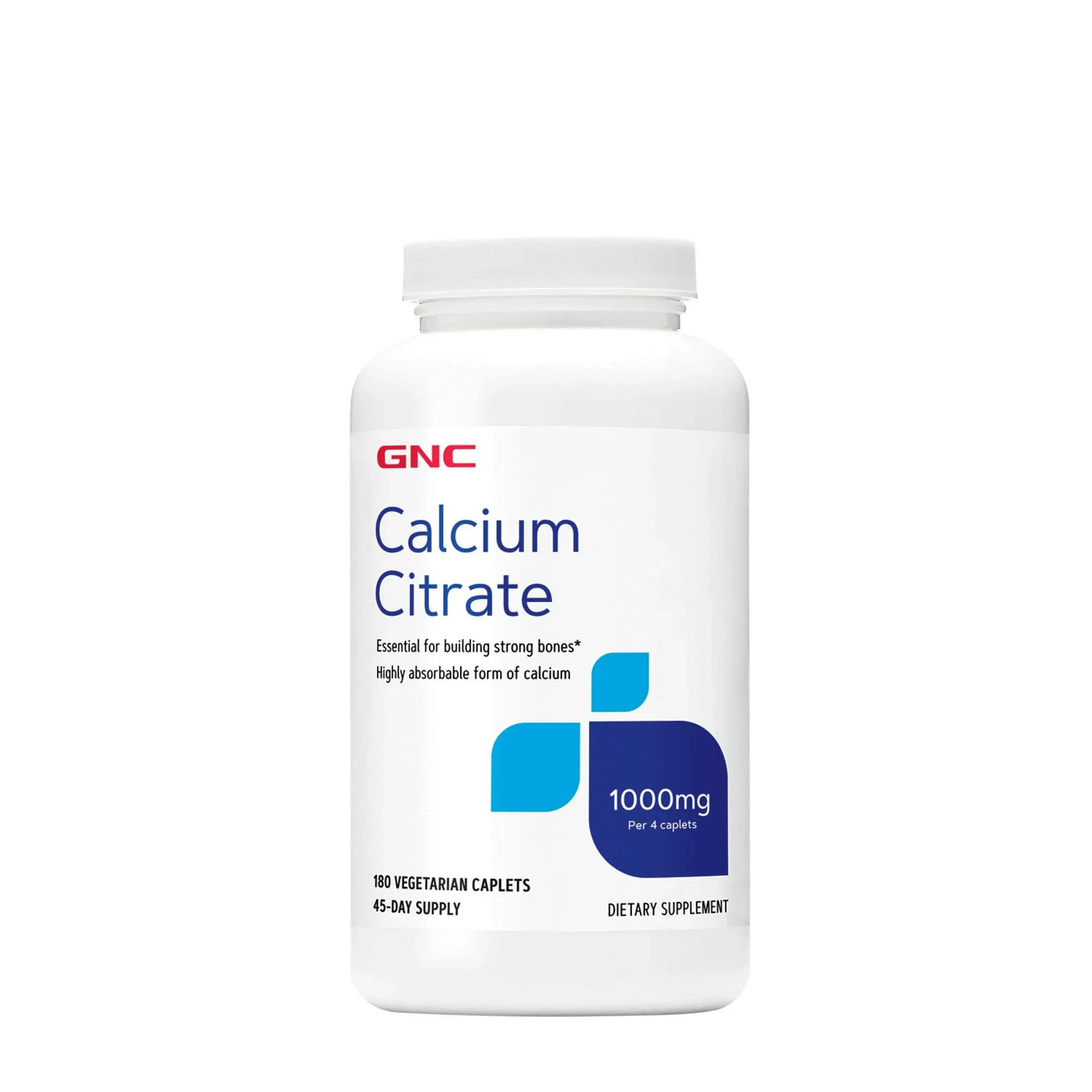 GNC Calcium Citrate 1000 mg, 180 Vegetarian Caplets