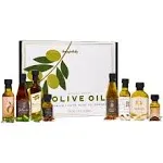 Thoughtfully Gourmet, Olive Oil Sampler Gift Set, Premium Extra-Virgin Olive Oil from Spain, Natural Flavors Include Garlic, Chili, Smoky Bacon, Mushroom, Jalapeno and More, Set of 8