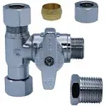 YUHX Brass Angle Stop Add-A-Tee Valve for Toto Washlet Bidet Handheld Sprayer