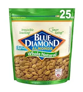 Blue Diamond Almonds, Whole Natural - 25 oz