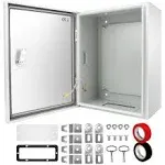 8 in. x 12 in. x 16 in. Metal Outdoor Electrical Junction Box Wall Mounted NEMA 4X Enclosure Box Metal Junction