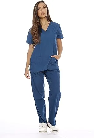 Just Love Women's Six Pocket Medical Scrubs Set (V-Neck with Cargo Pant)