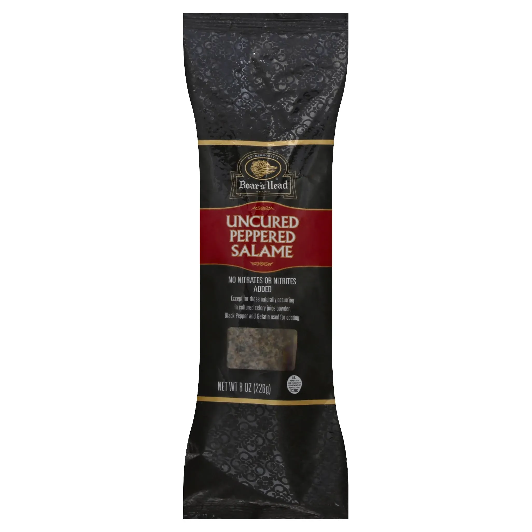 Boars Head Salame, Peppered - 8 oz