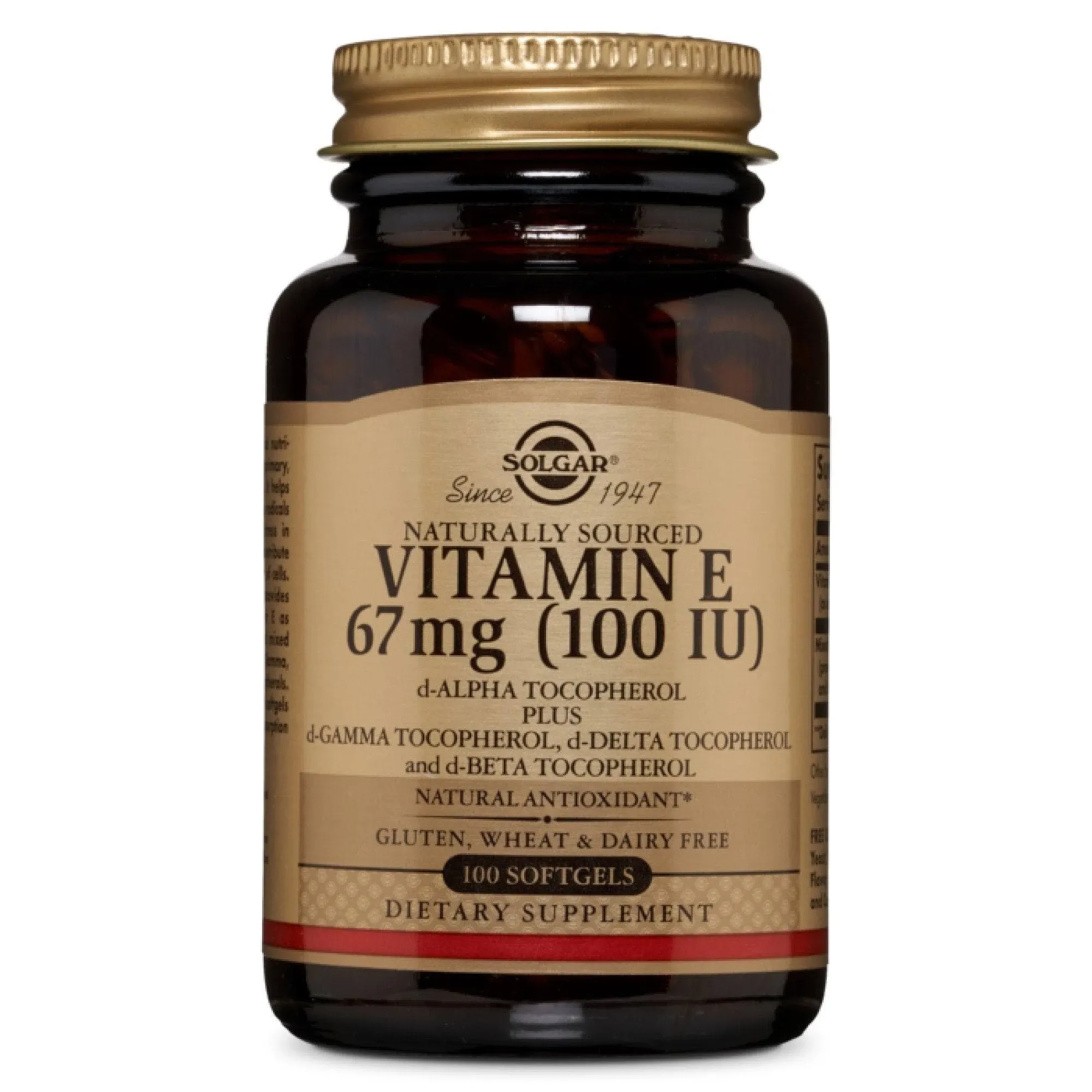 Solgar - Vitamin E 100 IU Mixed 100 Softgels