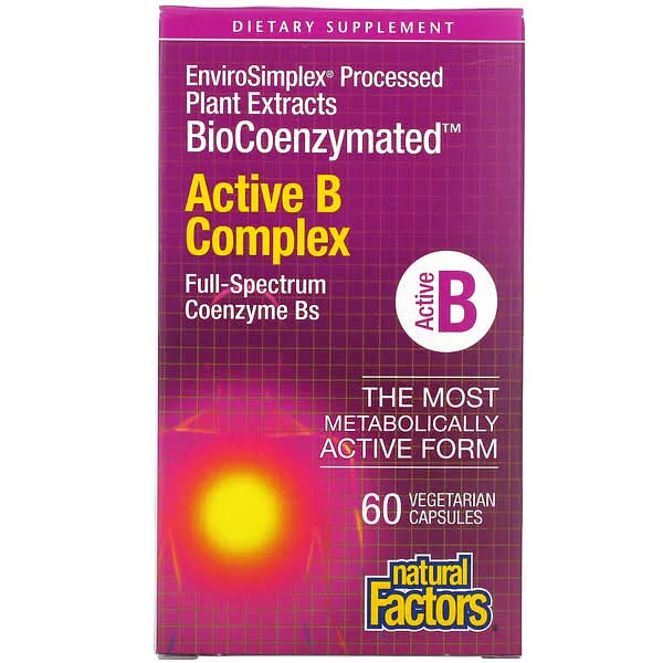 Natural Factors BioCoenzymated Active B Complex - 60 Capsules