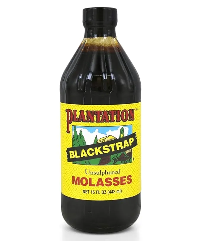 Plantation Organic BlackStrap Molasses, 15 oz Bottle (Unsulphured)