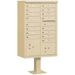 Salsbury Industries 3316SAN Cluster Box Unit,16 Doors,Sandstone