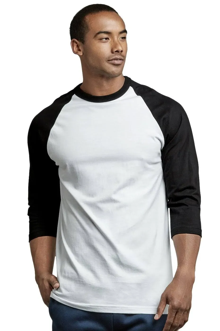 Top Pro Men's 3/4 Sleeve Casual Raglan Jersey Baseball Tee Shirt