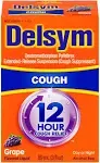 Delsym Cough Relief, 12 Hour, Liquid, Grape Flavored - 89 ml