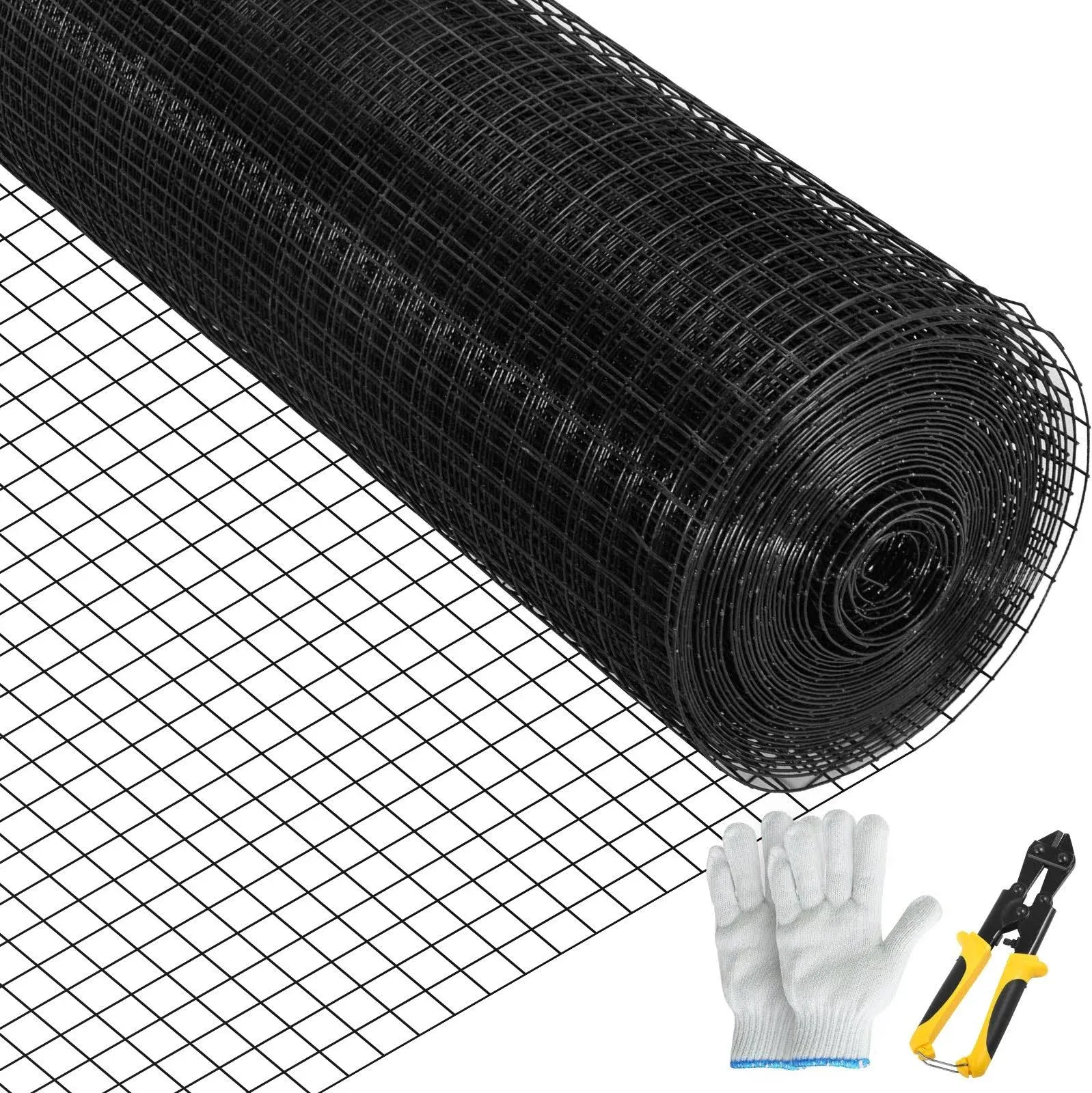 VEVOR Welded Wire Fence Vinyl Coated Chicken Rabbit Mesh 1"x1" 16 Gauge 24"x50'  | VEVOR US