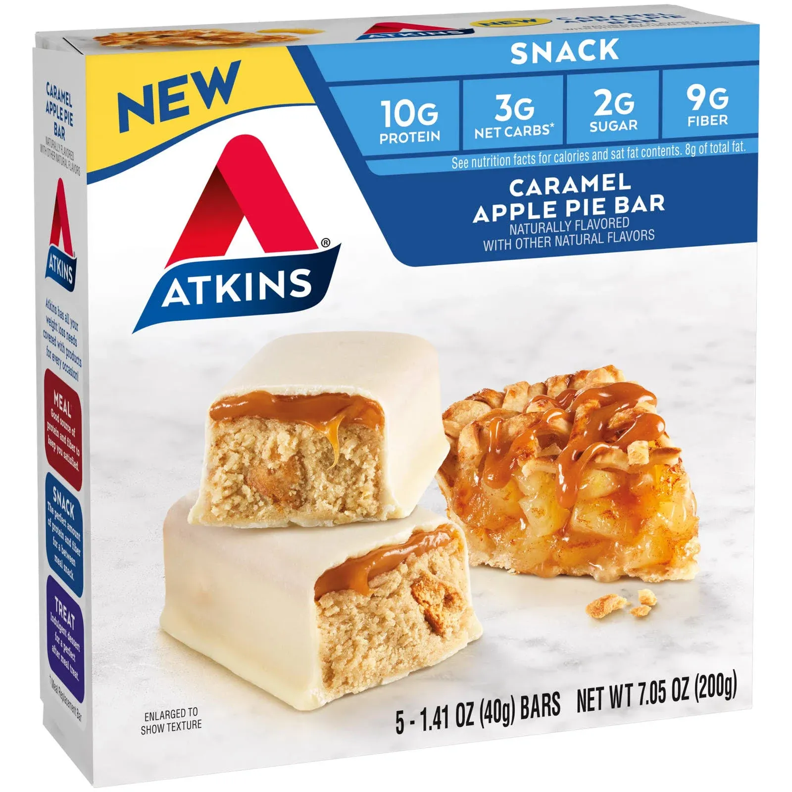 Atkins Snack Bar Caramel Apple Pie 5 Bars