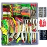 Senuelos Pesca Caja Aparejo Anzuelo De Hundimiento Para Lubina Crankbait 275 PCS