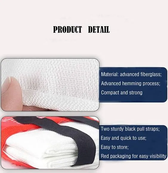 TONYKO Emergency Fire Blankets, Flame Retardant Protection and Heat Insulation Designed for Kitchen,Fireplace,Grill,Car,Camping