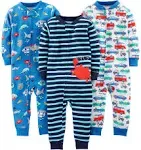 Simple Joys by Carter's Baby Boys' 3-Pack Snug Fit Footless Cotton Pajamas