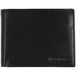 STEVE MADDEN Men&#039;s 100% Genuine Leather Black TRIFOLD WALLET w/ RFID Technology