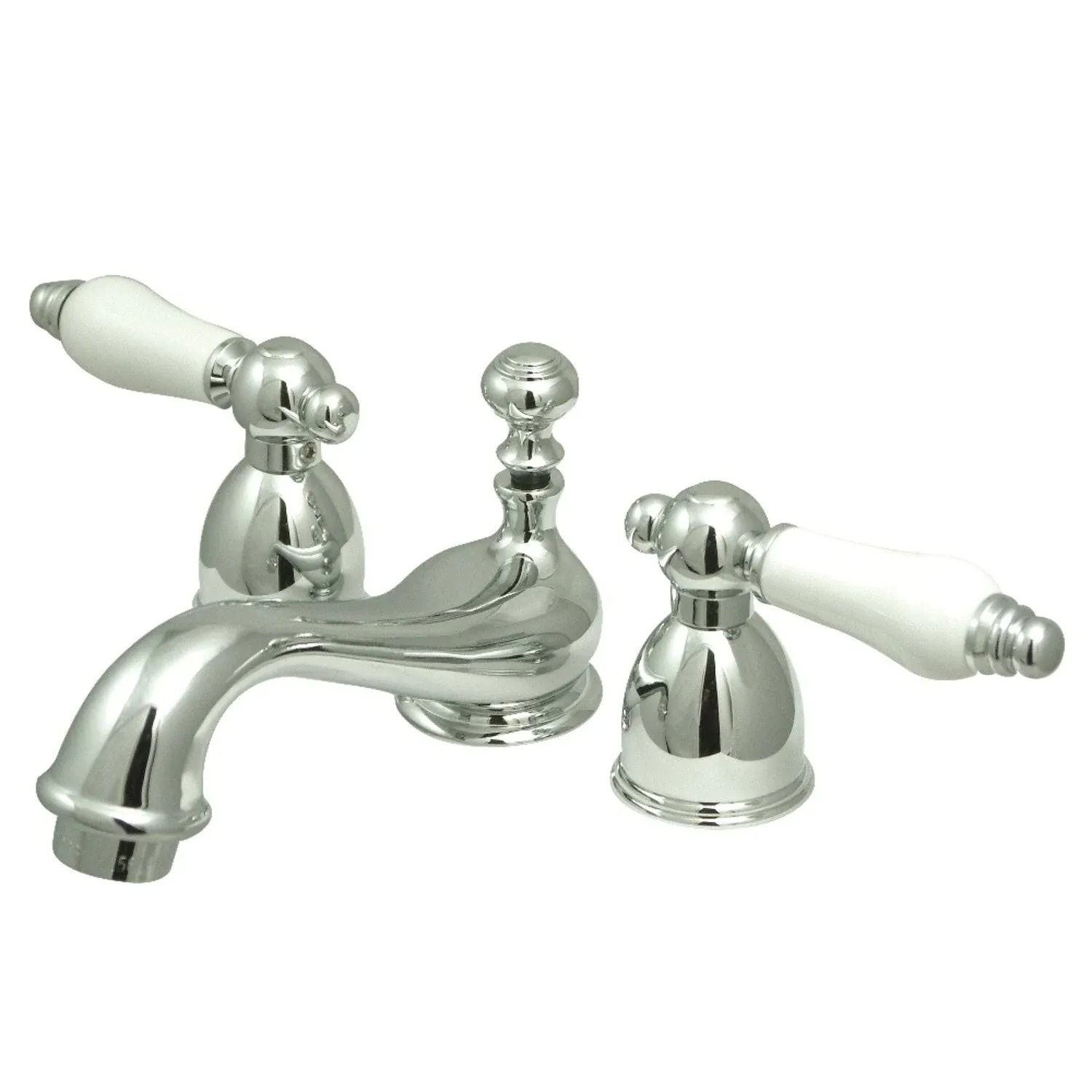 Kingston Brass KS3951PL Restoration Mini-Widespread Bathroom Faucet Polished Chrome