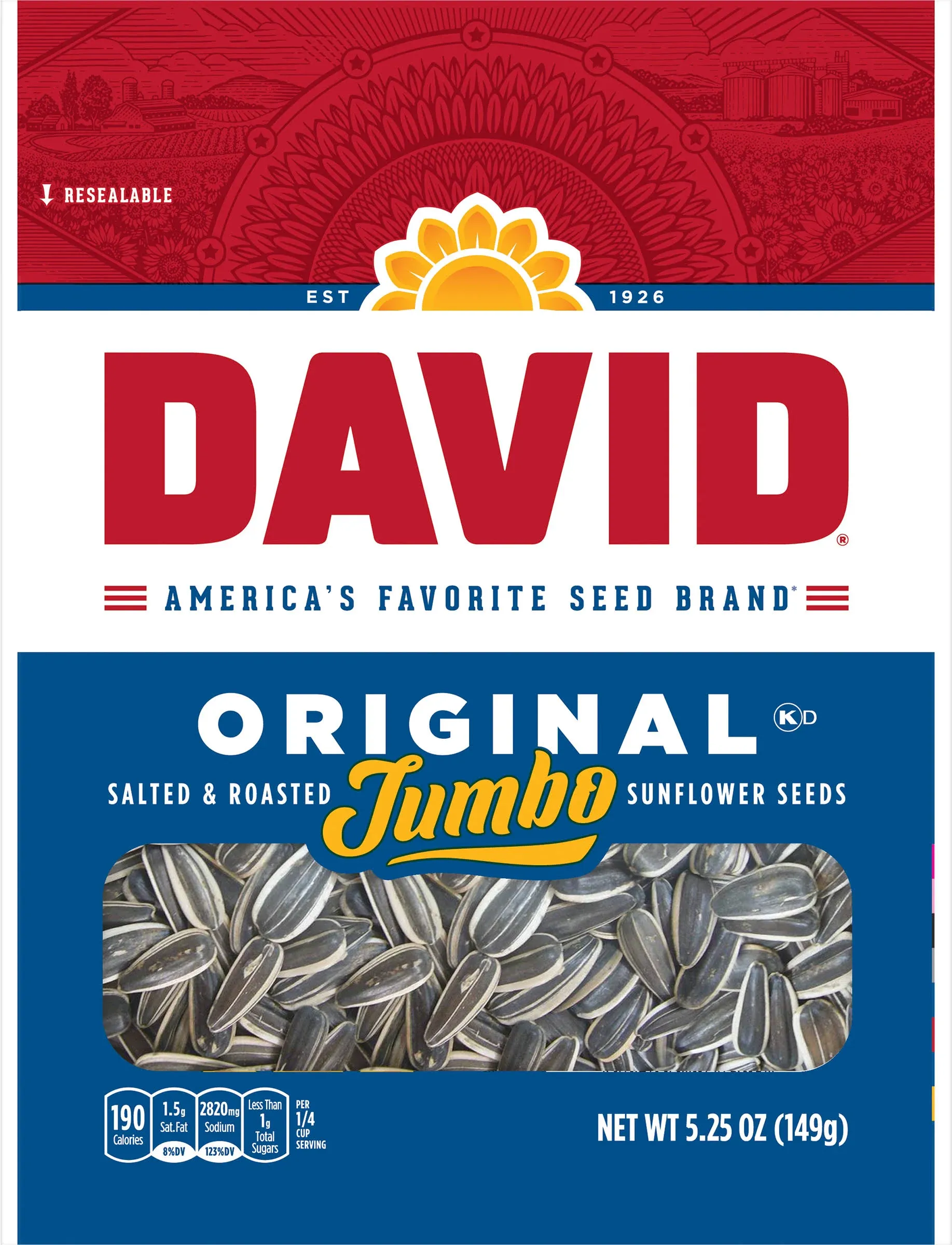 David Sunflower Seeds Original 5.25oz