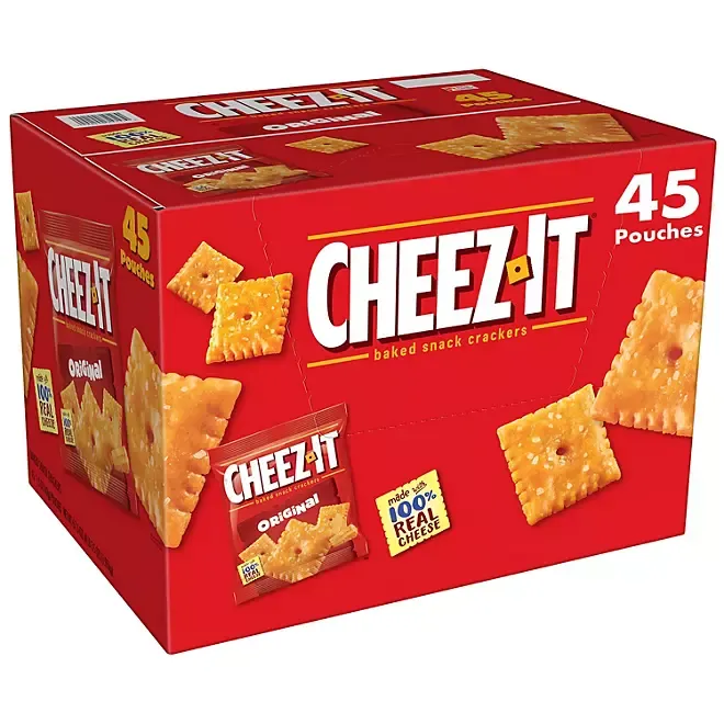 Cheez-It Baked Snack Crackers, 1.5 oz Bag, 60/Carton