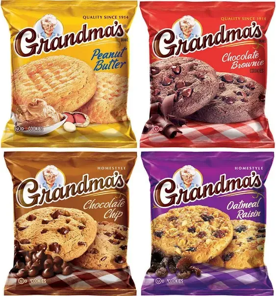 Grandma's Cookies, Variety Pack, 2.5 oz, 33-count