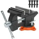 VEVOR 6.5" Bench Vise w/ Anvil Locking Base Heavy Duty Ductile Iron