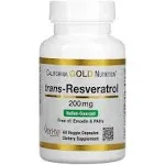 California Gold Nutrition, Trans-Resveratrol, Italian Sourced, 200 mg, 60 Veggie Capsules