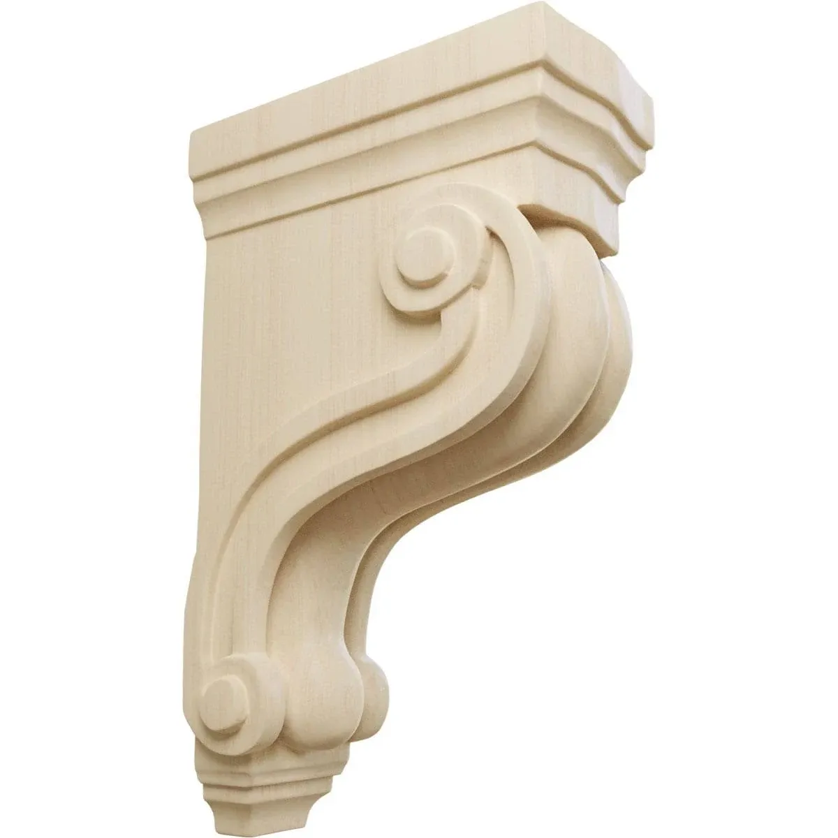 Ekena Millwork 10.5 in. Boston Traditional Scroll Corbel (Rubberwood)