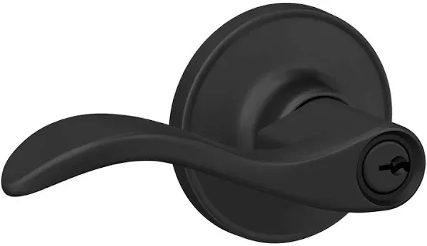 Schlage J54-SEV Seville Single Cylinder Keyed Entry Door Lever - Black