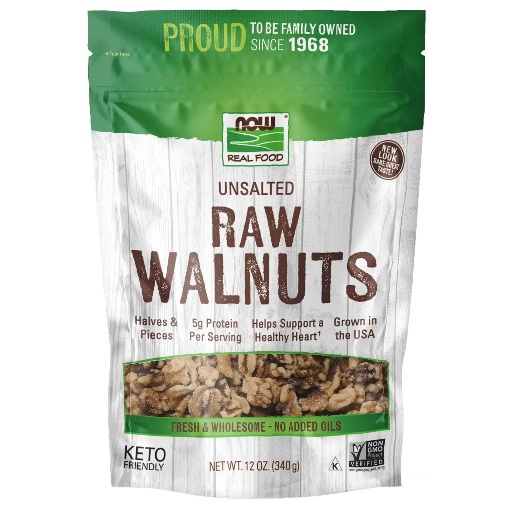 Now Foods Raw Walnuts, 12 oz