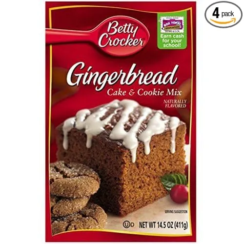 Betty Crocker, Gingerbread Cake & Cookie Mix, 14.5-Ounce Box (Pack of 4) by Betty Crocker