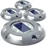 Siedinlar Solar Deck Lights Driveway Dock LED Light Solar Powered Outdoor Road 4