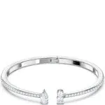 Swarovski | Silver-Tone Crystal Cuff Bracelet - Crystal | Realry