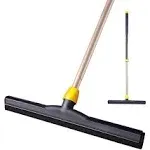 Yocada Floor Squeegee Scrubber 54in Long Adjustable Telescopic Pole Heavy Duty Household Broom Perfect for Garage Courtyard Shower Bathroom Pet Hair