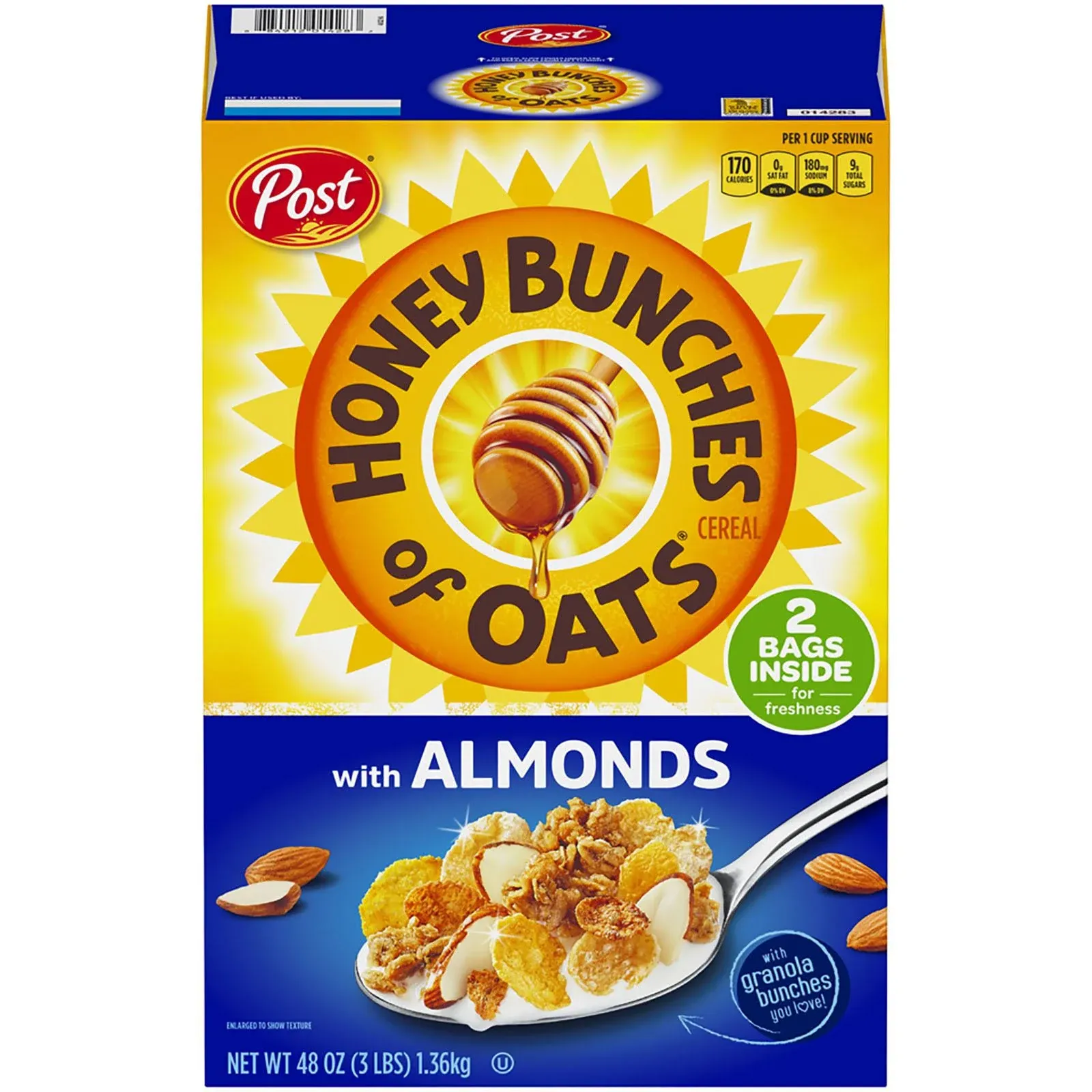 Honey Bunches Of Oats Cereal, With Almonds - 28 oz