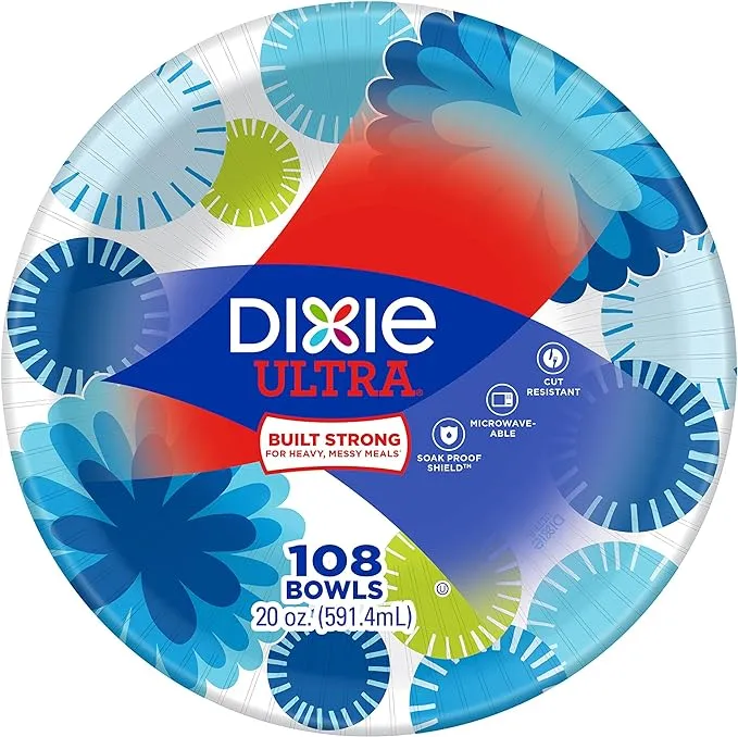 Dixie Ultra Paper Bowls, 20oz, 56 Count