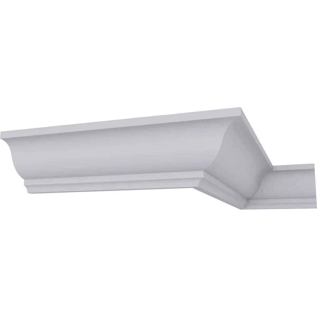 1 5/8"H x 1 5/8"P x 2 1/4"F x 94 1/2"L Odessa Traditional Smooth Crown Moulding Ekena Millwork