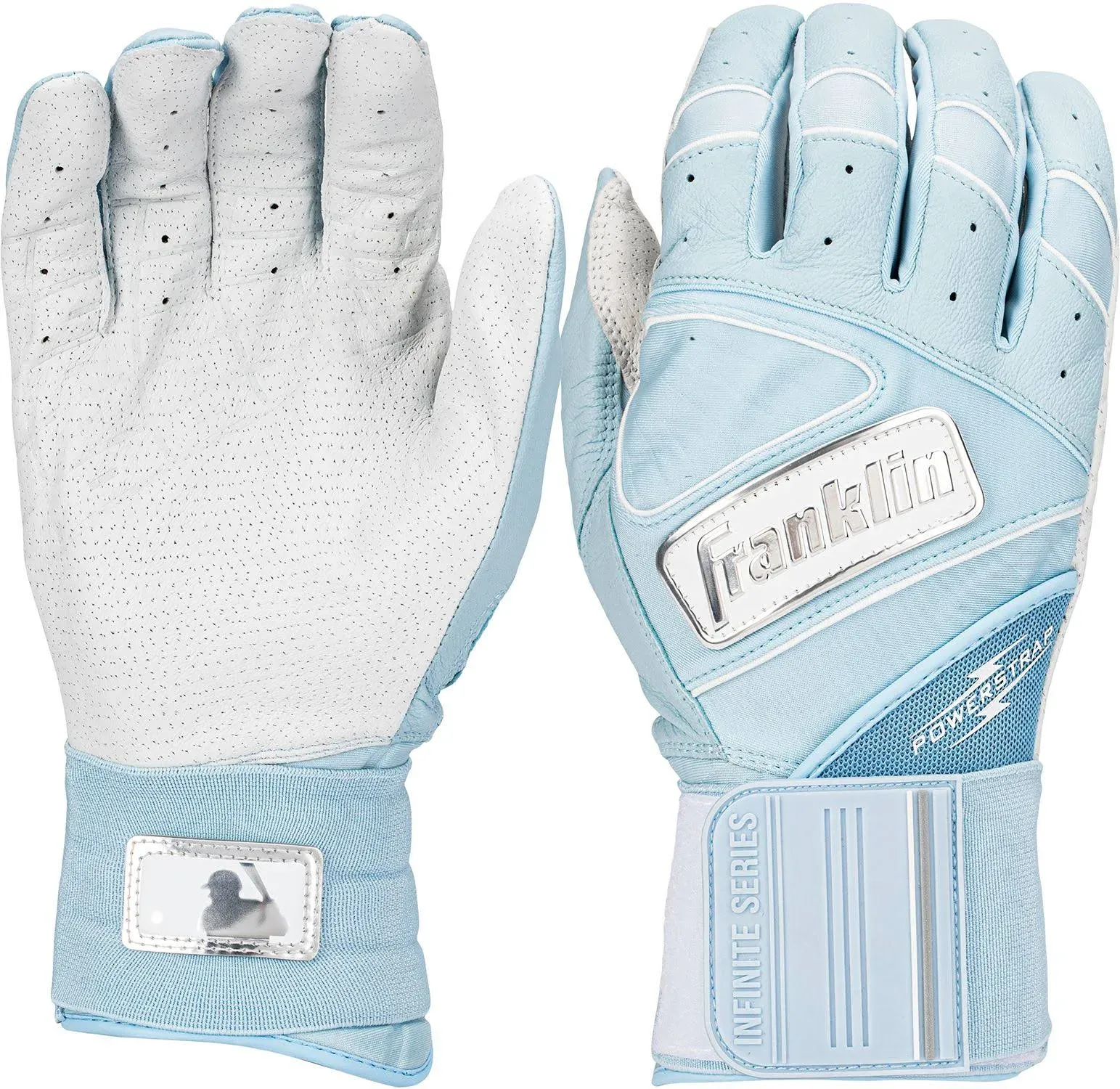 Franklin Adult Infinite Batting Gloves, Men's, Large, Light Blue