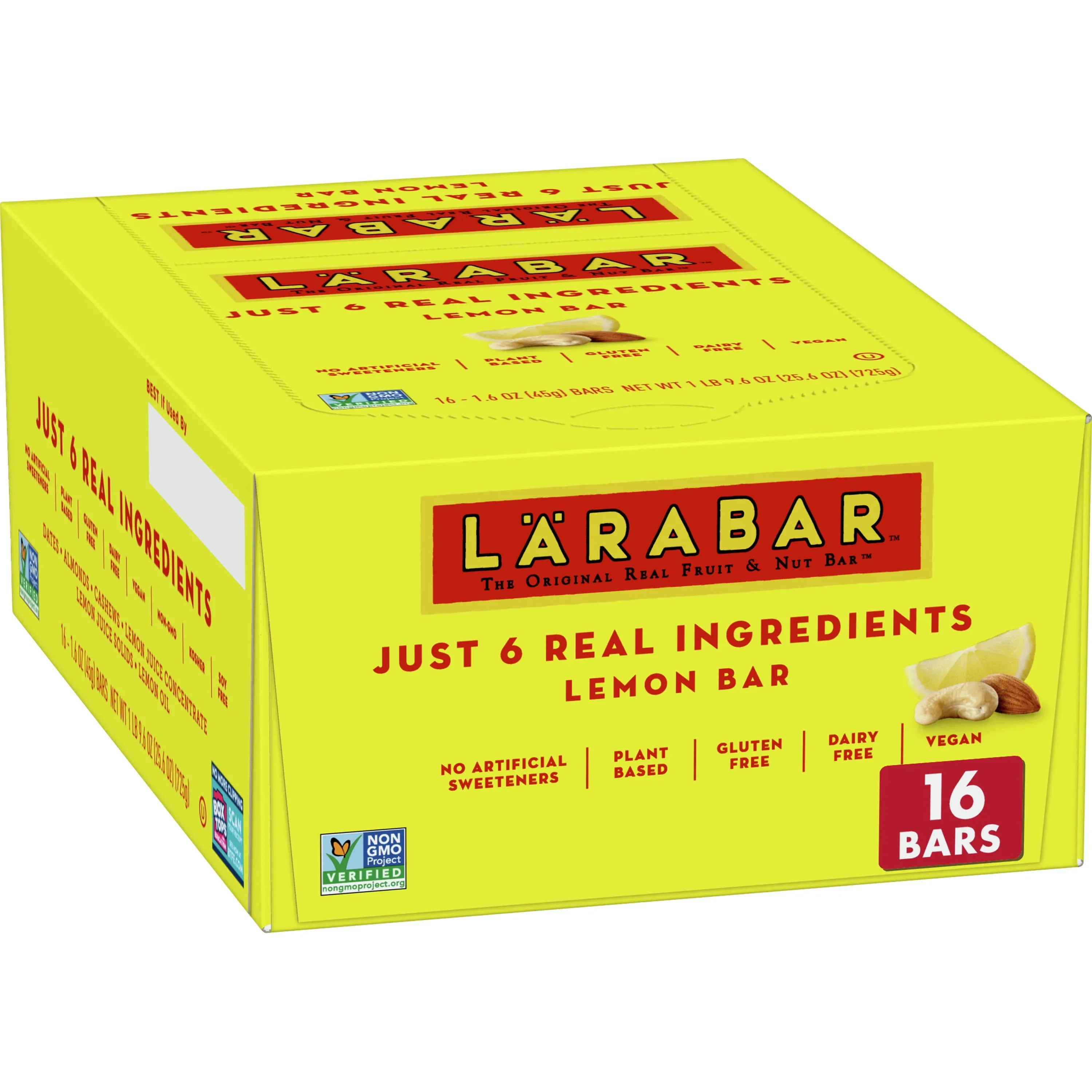 Larabar Gluten Free Bar, Lemon, 1.6 oz Bars (16 Count)