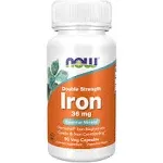 Now Foods Iron 36 MG Double Strength 90 Veg Capsules