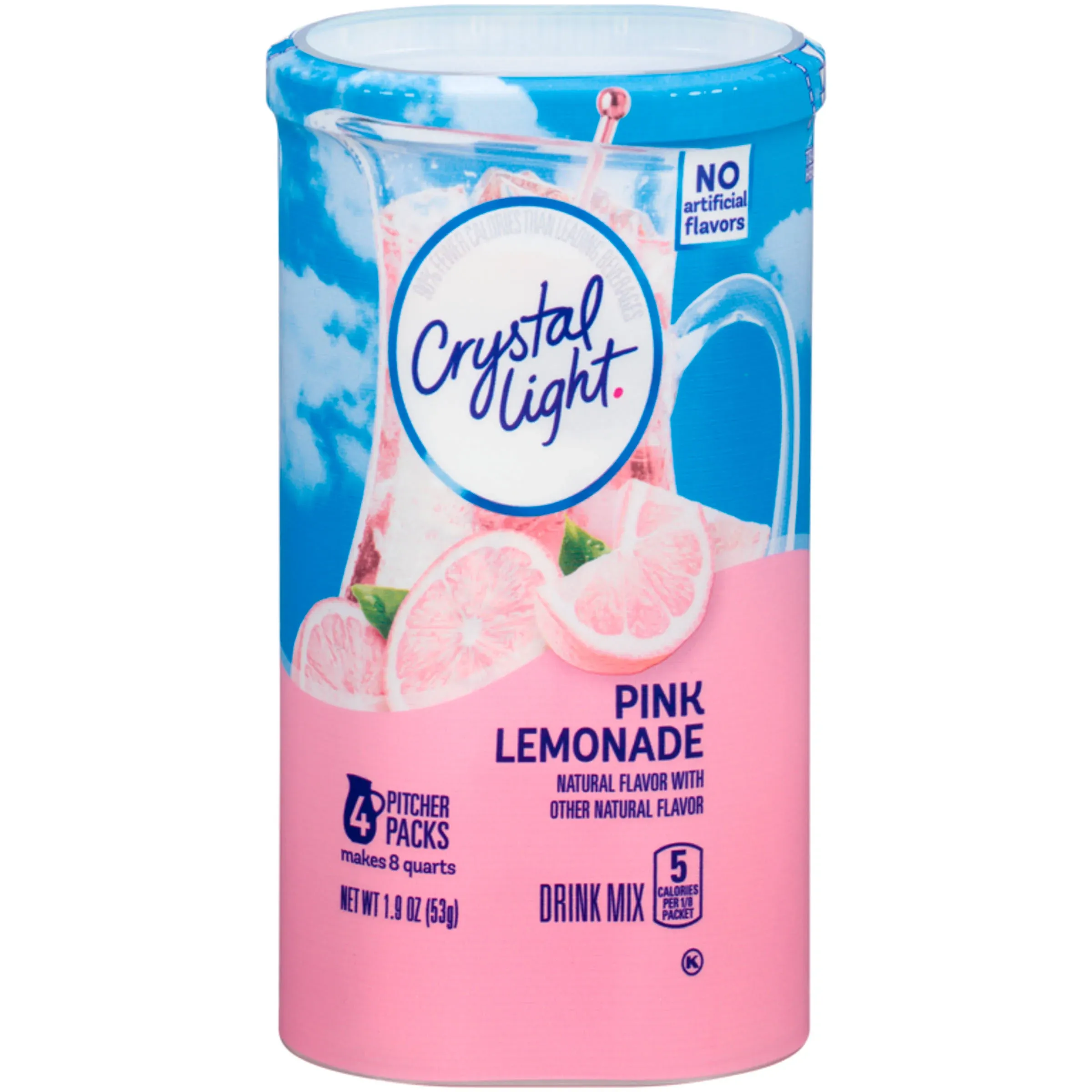 Crystal Light Pink Lemonade Drink Mix (36 Pitcher Packets, 6 Canisters of 6) 