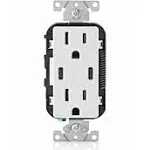 Leviton Weather Resistant USB Charging Outlet White, 15