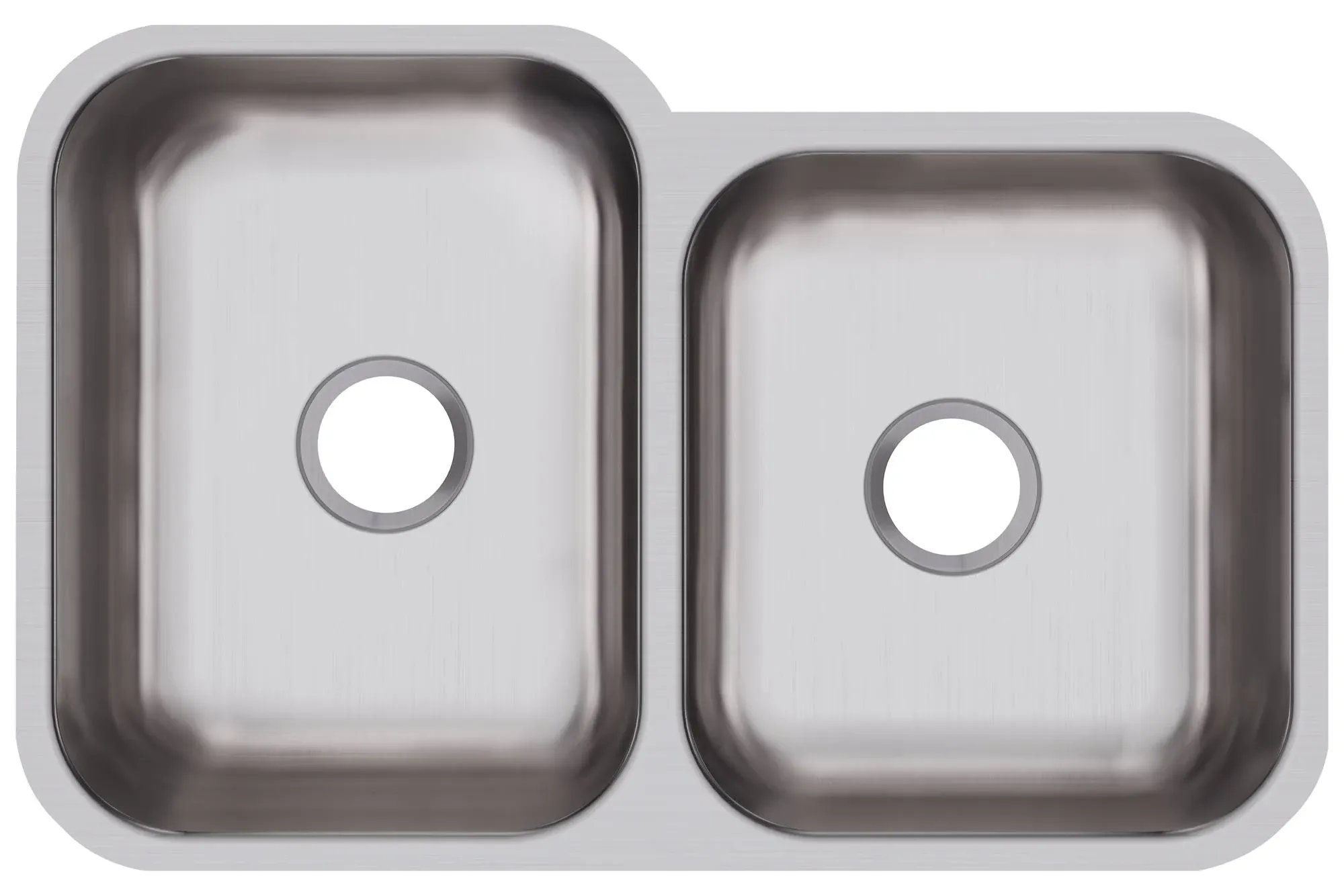 Elkay Dayton 32&quot; Stainless Steel Kitchen Sink, 50/50 Double Bowl, 18 Gauge, Radiant Satin, DXUH312010R