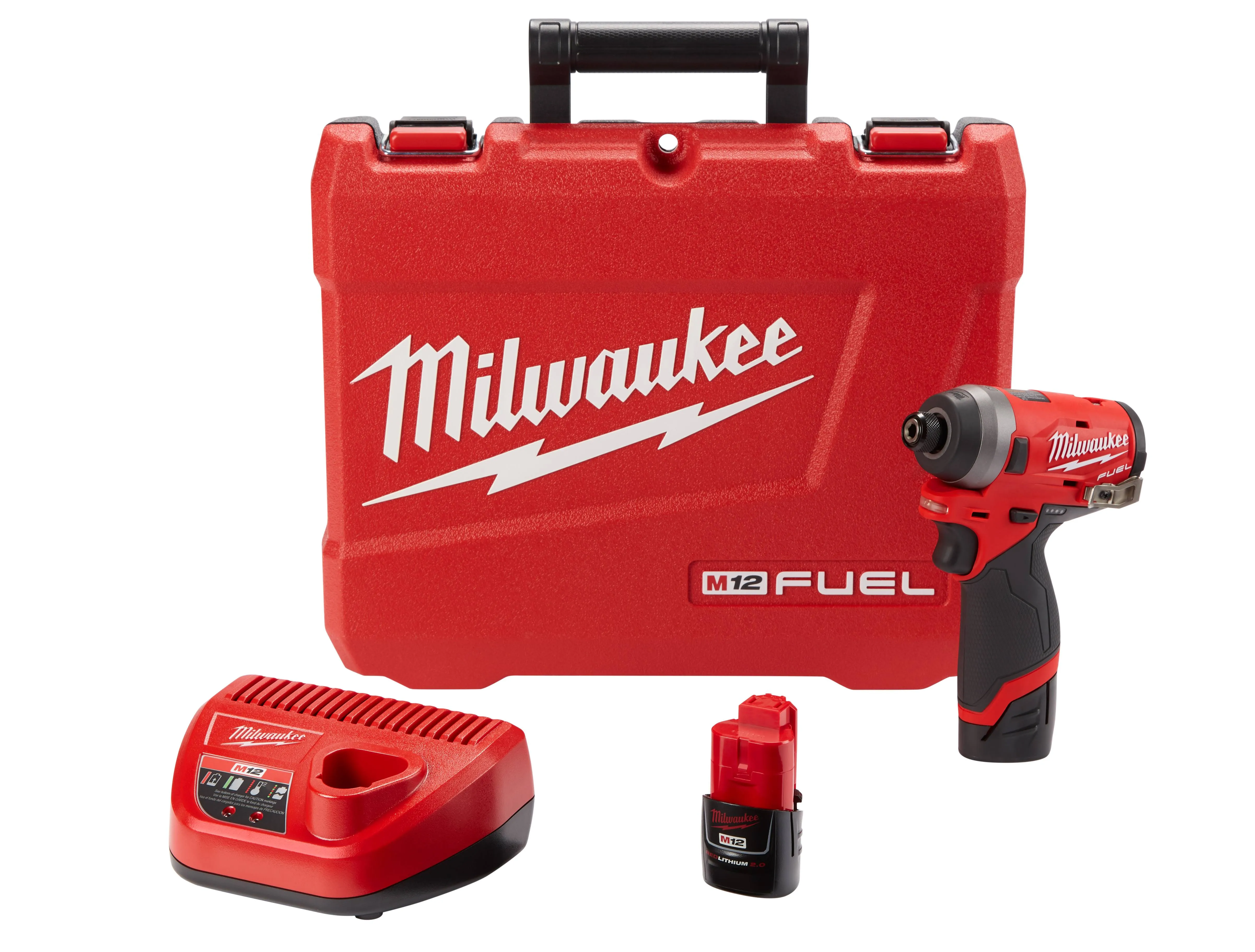 M12 Fuel 1/4" Hex Impact Driver Kit, Milwaukee 2553-22