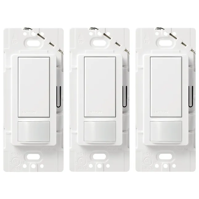 Lutron Maestro Motion Sensor Switch | 5 Amp, Single-Pole/Multi-Location | MS-OPS5M-WH | White (3-pack)