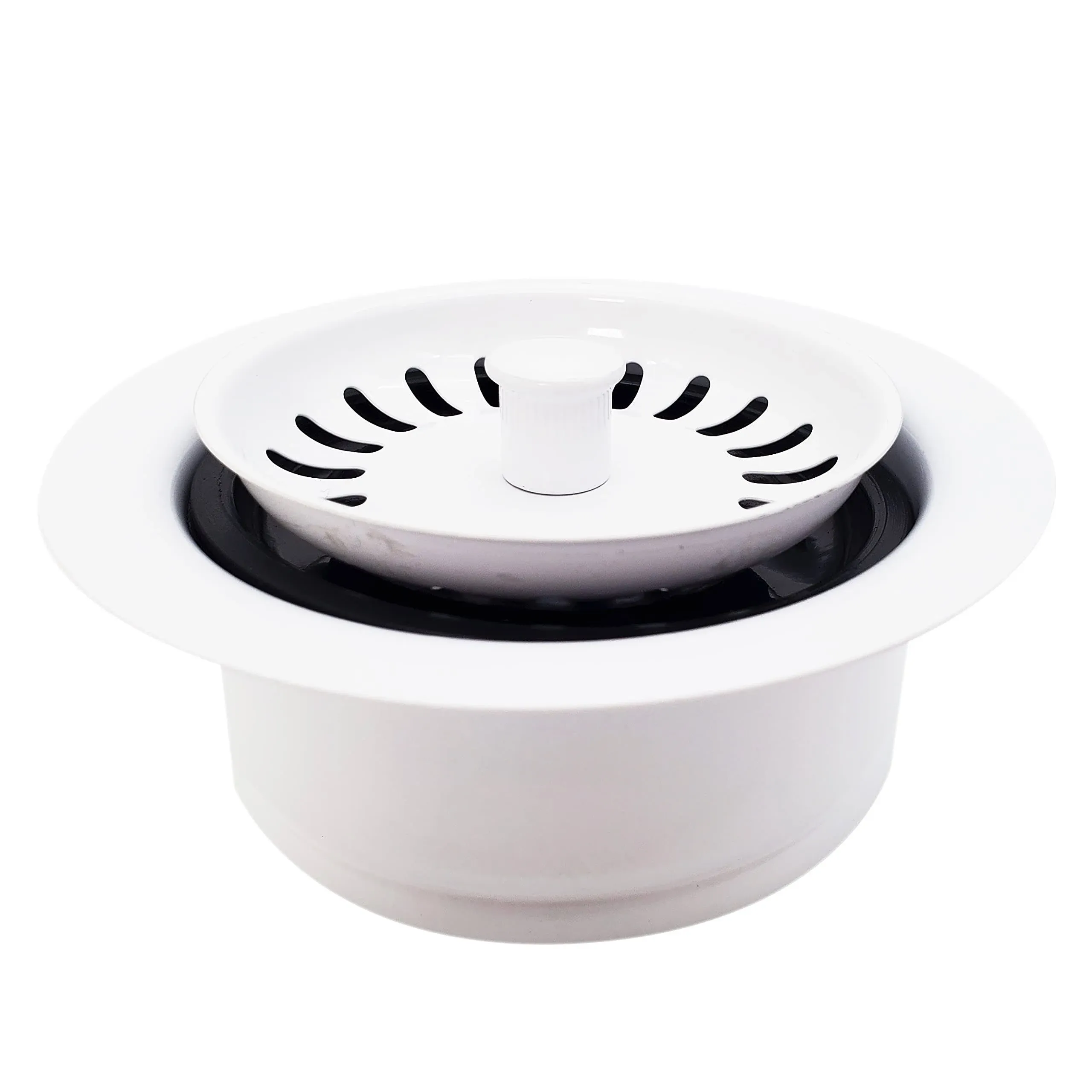 Westbrass Insinkerator Style Disposal Flange and Strainer | White | D2089SEV-50